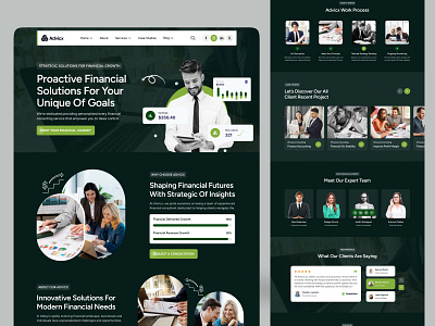 Finance Consultant Company Website Design consulting web design finance consultant homepage landing page landingpage uidesign uiux uxdesign web design website