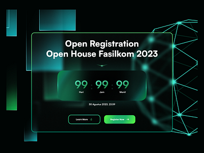 Open House Fasilkom UI 2023 – Home Registration Page college design event figma ui ux