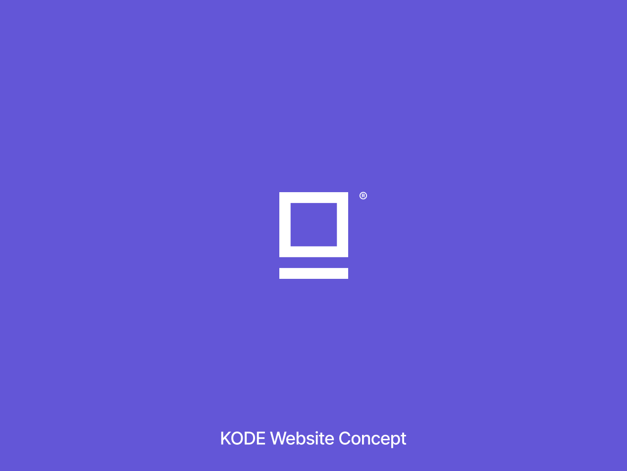 Kode Website Concept animation design ty typography ui web