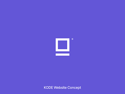 Kode Website Concept animation design ty typography ui web