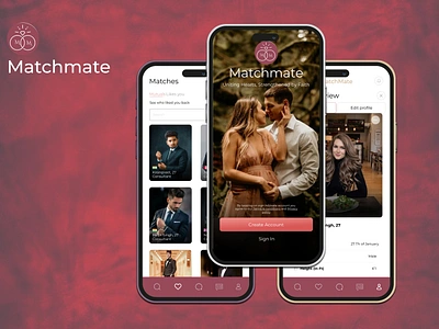 Matchmate - Connecting Hearts, One Swipe at a Time app experience graphic design interface making match ui ux uxlaws