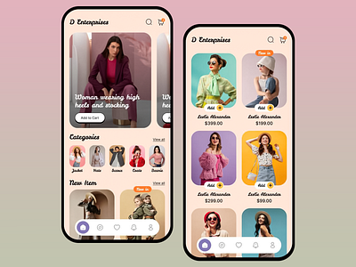 D Enterprices - Fashion E-Commerce App app app design application design e commerce luxury mobile mobile application mobile platform modern online shop online store platform shop shopping store ui ui design ux ux design