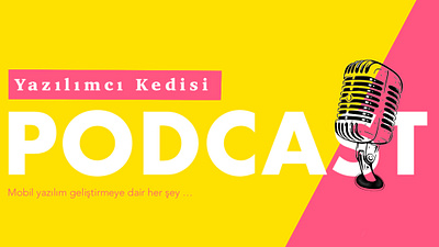 Podcast banner branding yellow