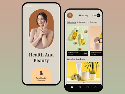 Health&Beauty Product Mobile App app application beauty beauty product cosmetics creative design goods health mobile mobile app mobile application online shop product shopping skin skincare store ui uxui