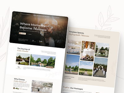 Timeless Wedding Venue - Web Design branding design graphic design landing page ui ux webdesign website websitedesign