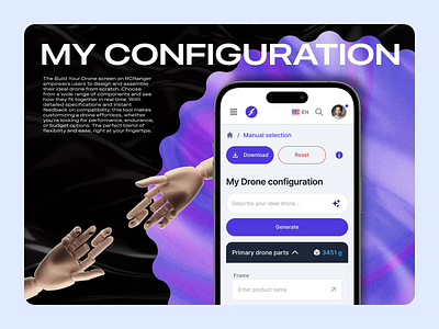 Adapt Your Drone to Fit Every Task ai animation app design drone drone building drone customization drone setup figma mobile mobile design motion graphics product design ui ux