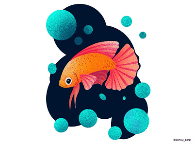 Fish Illustration #1 cute fish flat design graphic design