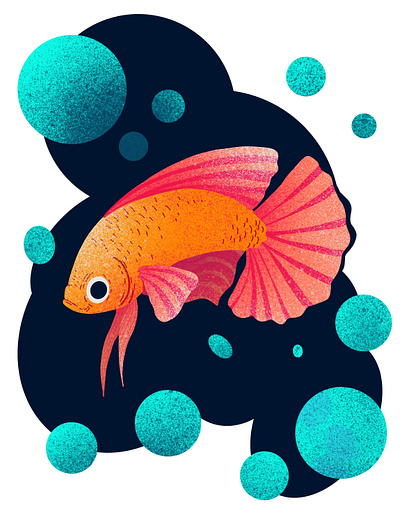 Fish Illustration #1 cute graphic design