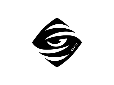 SKAUT animal beast computer eye geometric icon jungle logo nature shape simple skaut software square stripe technology tiger