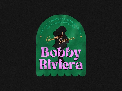 Bobby Riviera | Teaser 02 badge bandit barista bandits bobby riviera branding character coffee shop gift card graphic design hotel illustration lockup logo mysterious ondsn retro stationery typography vintage