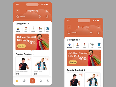 Sleek & Engaging Shopping App Home Page UI/UX Design 🛍️✨ app branding design graphic design illustration logo typography ui user ux