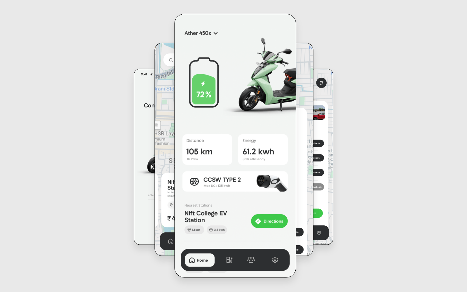 Charge Up - EV Station Locator App app app screens branding design graphic design logo mobile mobile app motio screens ui ui design ux ux design web ui