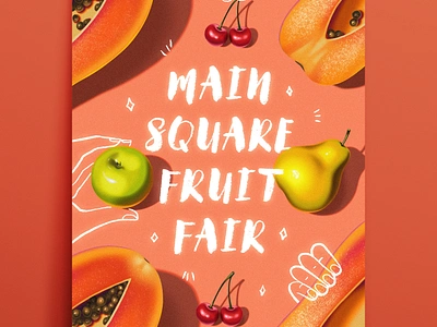 Fruit Fair Poster graphic design illustration