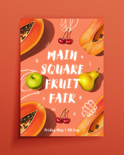 Fruit Fair Poster graphic design illustration