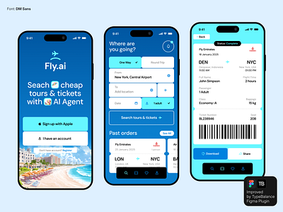 Auto-improving spacing in text layers with our Figma Plugin app figma mobile plugin tickets tours travel typography ui