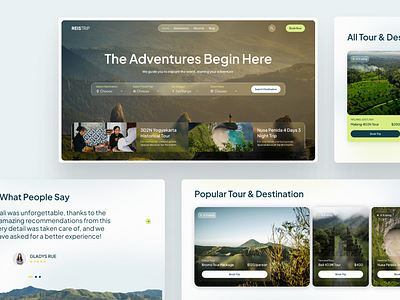 Travel Agency Website Design adventure agency clean design inspiration figma holiday landing page landing page design minimalist modern travel travel agency trip ui vacation website