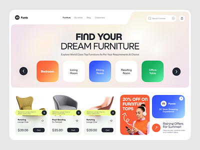 E-commerce Landing Page Exploration product ui ux web website