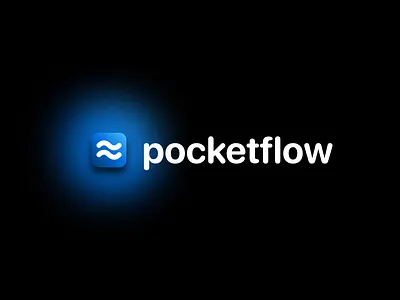 pocketflow Logo branding dark glow logo minimal