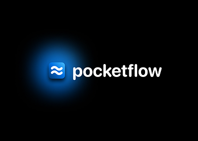 pocketflow Logo branding dark glow logo minimal