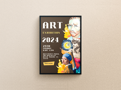 Art Gallery Flyer Design design graphic design logo typography ui