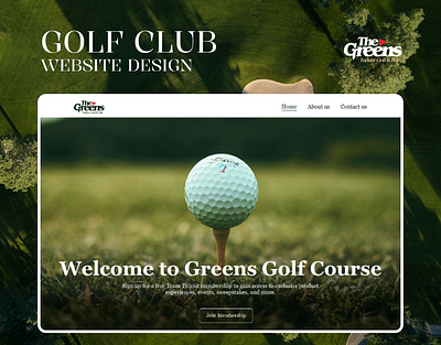 Golf club website golf golf club website golf landing page golf website home page design landing page ui design ui ux design website website design