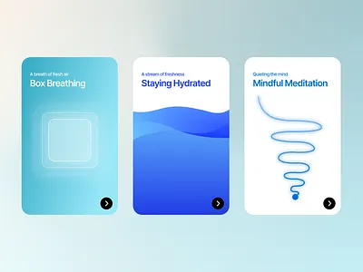 Mindfulness blue card graphic design health mindfulness minimalistic ui