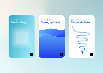 Mindfulness blue card graphic design health mindfulness minimalistic ui