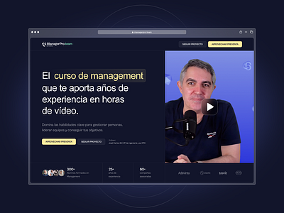 Managerpro.team course figma management real case ui web design webflow