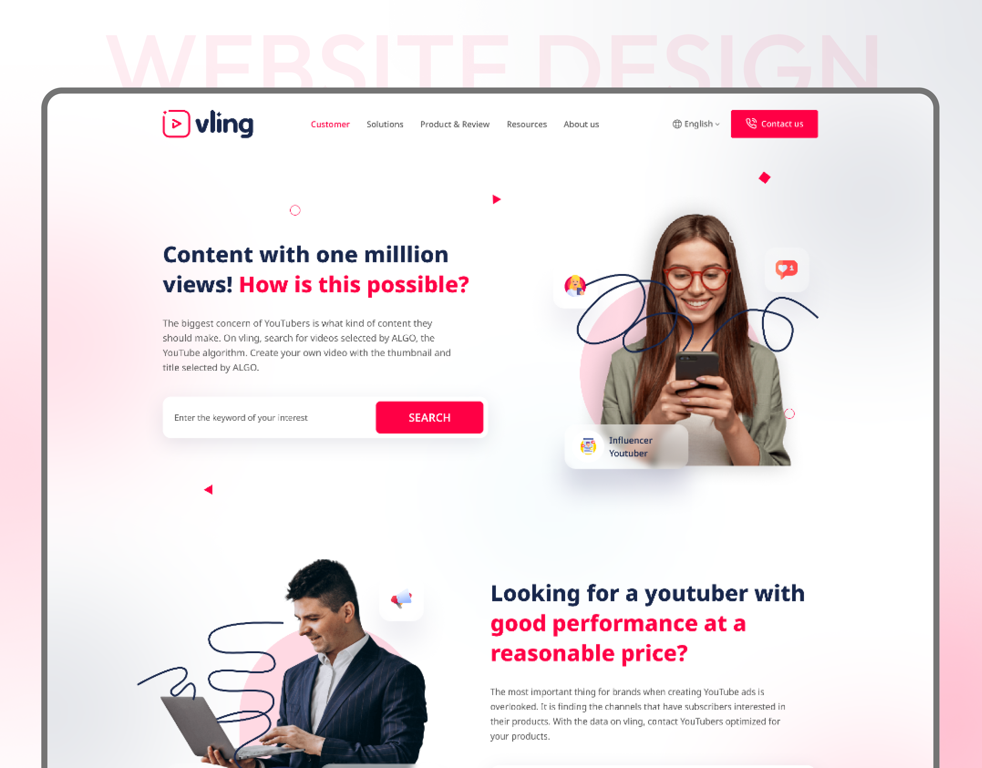 Example of Website Landing Page Design