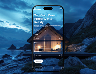 Elysium - Real Estate Agency Responsive Website agency app architecture blue branding comfort creatie design ecommerce elysium graphic design landing page minimalism night real estate responsive typography ui ux web design