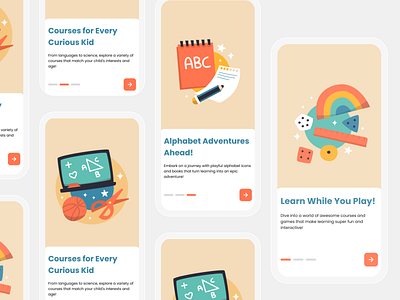 OreKids - OnBoarding Screen Kids Learning Mobile App education kids kidseducation login mobile application onboarding