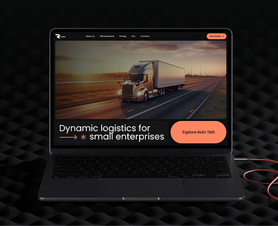 Roin | Hero page design branding corporate hero page logistics minimal ui web design