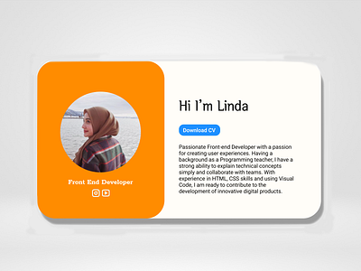 Personal Profile Card ui website