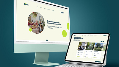 Lime Immobilien branding coportate identity graphic design green immobilien immobilienscout lime logo real estate web webdesign website wordpress