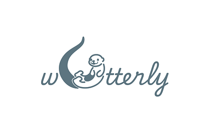 wOtterly logo design_water drinking reminder app branding graphic design logo