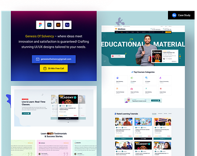 Educlass - Education Website Template design education lms tem ui ui design ux design web design website website redesign