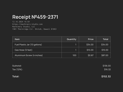 Daily UI — 017 Email Receipt 017 017 email receipt daily daily 100 daily 100 challenge daily challenge daily ui 017 daily ui challenge daily ui challenge 017 dailyui dailyui 017 dailyuichallenge dark dark ui email receipt order details receipt ui ui designer