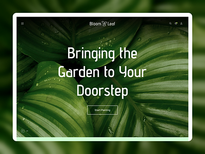 BloomLeaf - Landing Page agency app design apps concept creative digital landing layout mobile mobile app design plant concept plant ui ui ui design uiux concept web design