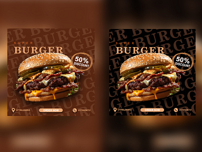 Burger Social media Design graphic design