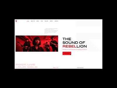 Hero Section - Musician art directed editorial design ui