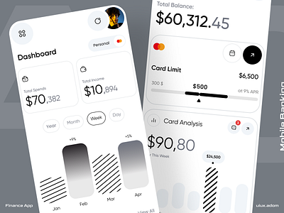 Mobile Banking App adom app app design app ui bank app banking app design finance finance app mobile banking ui ux