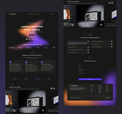 Design Agency home page landing page ui ui design ux web design