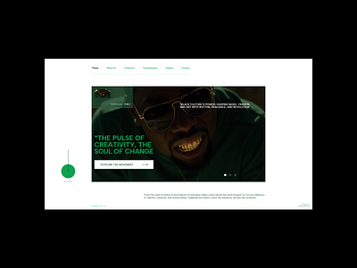 Hero Section - Black Culture art directed editorial design ui web design