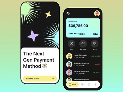 Payment Method App Design app budget management clean black theme colorful app visuals design digital wallet financial financial statistics app fintech mobile interface graph and chart analytics income analysis ui minimalist ui design mobile mobile finance ui modern modern financial app modern payment money money management payment app design