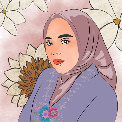 The most beautiful thing a woman can wear is confidence, Kebaya animation branding design drawing graphic design illustration kebaya person vector