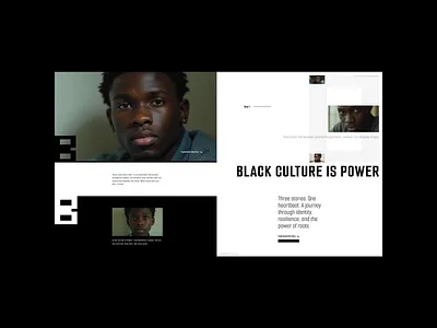 Hero Section - Editorial Movie art directed design hero section ui web design