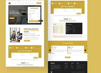 Presto Home Loans home loan loan loan website presto uidesign uxdesign webdesign webtemplate