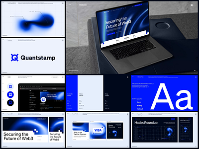 Quantstamp - Branding 3d animation blue brandbook branding colors crypto design gradient guidelines icons illustration light logo mockup properly quantstamp security web3