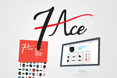 Creation of a visual identity for 7 ace. catalogue charte graphique graphiste identité visuelle logo paris website