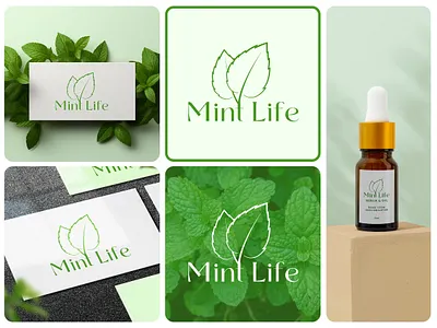 Mint Life Logo Design cosmetics logo design graphic design leaf logo logo logo design mint life logo mint logo